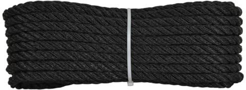 Corderie Italiane 006004219 Gherlino Cima per Ormeggio, diametro 8 mm, 10 mt, nero