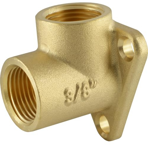 Fittingteile - Wanddose Messing Druckluft Wasser 16 bar Winkel Verteiler (Werkstoff: Messing/Gewindegröße: G 3/8)
