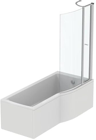 IDEAL STANDARD Baignoire Connect air 150 X 80 avec pare Bain, tablier frontal et lateral asymétrique droite