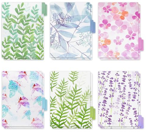 12 Stück A5 Ordnerregister Trennblätter, A5 Karteikarten Registerkarte PVC einführbare Binder Index Seite, Kunststoff Index Tab Binder Trennblätter für Notizbücher, Reisetagebuch, Tagebuch, Planer