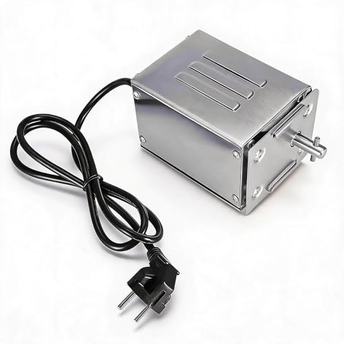Grill Shish Kebab avec Moteur, Moteur de Rôtissoire BBQ en Acier Inoxydable de 50 à 70 Kgf, Moteur de Rôtissoire électrique, Moteur électrique 230 V Réglable, Moteur de Gril de