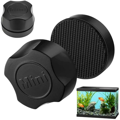 witeup Fish Tank Magnetic Glass Cleaner, Mini Magnetic Aquarium Fish Tank Glass Cleaner Brush, Gravel Algae Scraper Aquarium, Scratch-Free Algae Remover, Fish Tank Brush for Small Fish Tank Cleaning