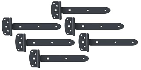 Alberts 840655 Kreuzgehänge | Ovado | mit vernietetem Stift | graphitgrau kunststoffbeschichtet | Band 242 x 34 mm | Scharnier 90 x 45 mm | 6er Set