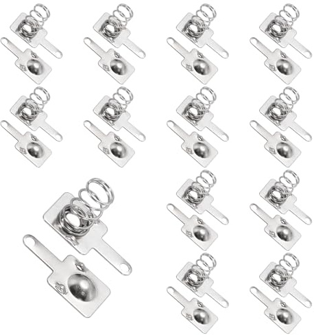 QUARKZMAN 12 Jeux De Ressorts De Contact Piles AAA 9 mm x 8 mm | Plaqués Nickel, Conversion Positif Vers Négatif, Ressorts De Remplacement Montage Sur PCB Et Porte-Piles