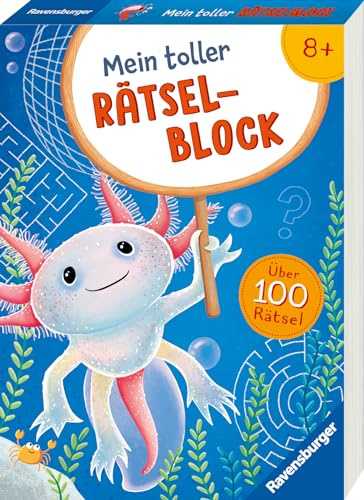 Ravensburger Mein toller Rätselblock ab 8 Jahre über 100 Rätsel und Knobeleien - Sudoku, Logicals, Labyrinthe, Worträtsel, Sprachrätsel, Gedächtnisrätsel uvm.