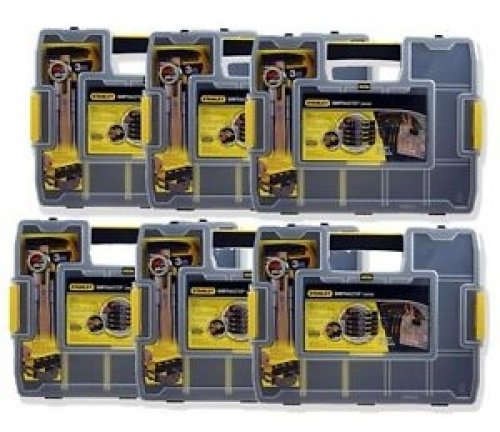 Stanley STA197483 Sortmaster Junior Organiser Tool Box Seal Tight 1-97-483 x6