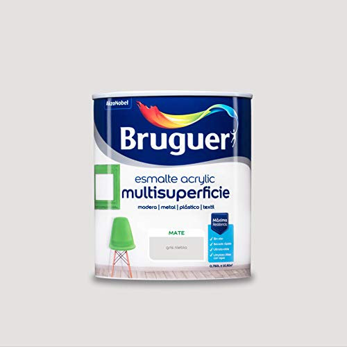 Bruguer Acrylic Multisuperficie Esmalte al agua Mate Gris Niebla 750 ml