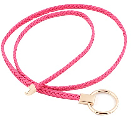 Jalach Schmaler Geflochtener Gürtel 0,8cm breit Damen dünner Flechtgürtel gewebter Gürtel Jeans Kleid Belt
