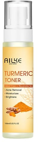 AILKE Natural Turmeric Face Toner, Brightening, Hydrating, Rejuvenate Skin, Acne & Pimples Removal, Clean Skin With Vitamin C, For All Skin Types, 100ml (Pack of 1)