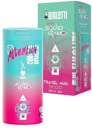 Bialetti Travel Mug Squid Game©, 360ml, Acciaio Inox, Double Wall