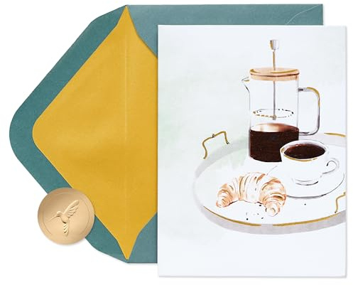 Papyrus Blank Card (Coffee and Croissant)