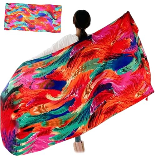 Sarongs for Women Beachwear, Beach Cover Ups, Stylish Bright Floral Pattern Summer Holiday Sarong Beachwear, Multicolor Sarong Wrap Swimsuit Bikini Cover Ups for Women