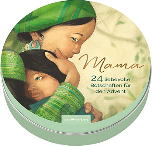 Adventskalender in der Dose. Mama: 24 liebevolle Botschaften für den Advent | Adventskalender in der Dose mit 24 schön illustrierten runden Karten (Geschenkbilderbücher Quentin Gréban)