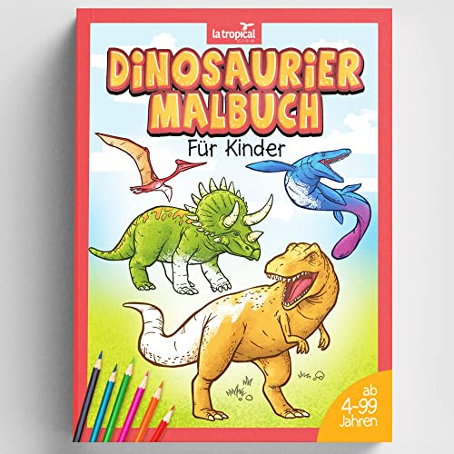 Dinosaurier Malbuch für Kinder: Mein tolles Dino Buch zum Ausmalen mit spannenden Fakten und Hintergrundwissen. Dino-Motive für Jungen und Mädchen ab ... für die Vorschule und Grundschule, Band 1)