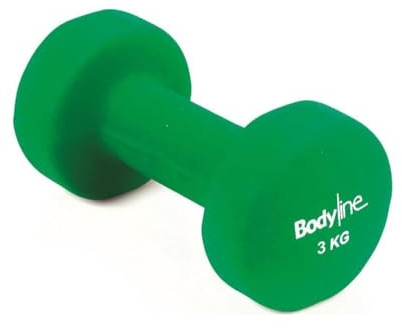 Bodyline Hantel aus Gusseisen, bezogen mit Neopren, stoßfest und rutschfest, Einzelhantel, Fitnessstudio und HomeGym