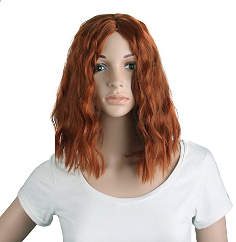 MapofBeauty 14/35cm Sexy Schöne Frau Kurze Lockige Haare Rolle Spielen Perücke Und Täglich Gebrauch Perücke (rot Kupfer)