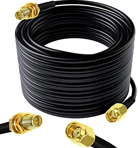 RUNCCI-YUN 10m WLAN Antenne Verlängerungskabel, SMA Male to Female Connector, Antenna Extension Cable, WLAN Antennenkabel, SMA-Stecker