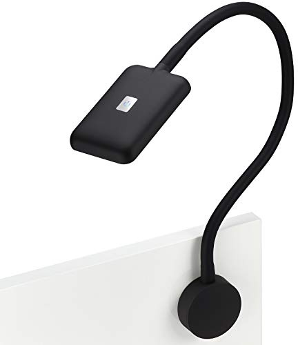Junker Lighting LED Leseleuchte FIORE Möbelleuchte mit flexiblem ohne Trafo | Leuchtenarm und Touchsensor 12 V Caravanleuchte Bettleuchte