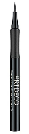 ARTDECO Sensitive Fine Liner | Langanhaltender Eyeliner für ein seidig-mattes Finish, schnelltrocknend, wasserresistent, präzise Spitze, 1x1ml