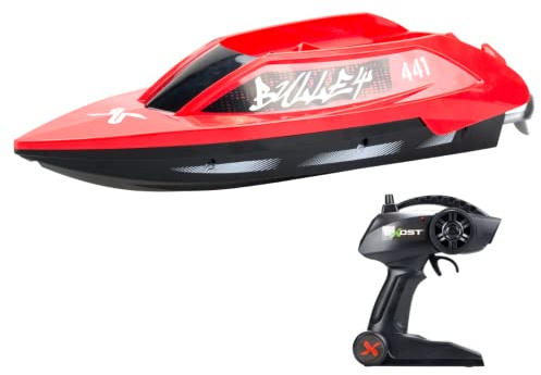 Exost Barca Telecomandata, Rocketwave 2,4 Ghz, Doppia Turbina, Batteria Ricaricabile, Giocattolo per Bambini, Dai 5 Anni