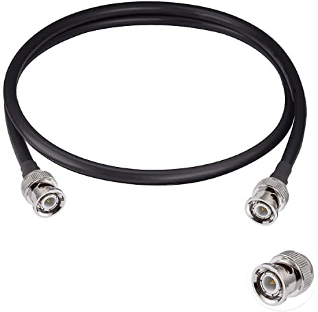 Vecys BNC Maschio a BNC Maschio cavo 50ohm RG58 RF Coassiale Coassiale Jumper cavo 3 Piedi/1 m per Antenne RF Ham Radio Palmare