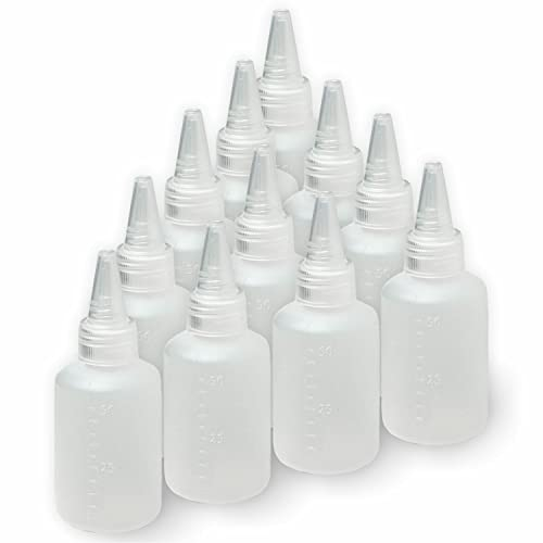 Lang Horn 12 Pcs Squeeze Bottles, condiment Containers, Plastic Squeeze Bottle for Ketchup, oils & sauces Paint bottles