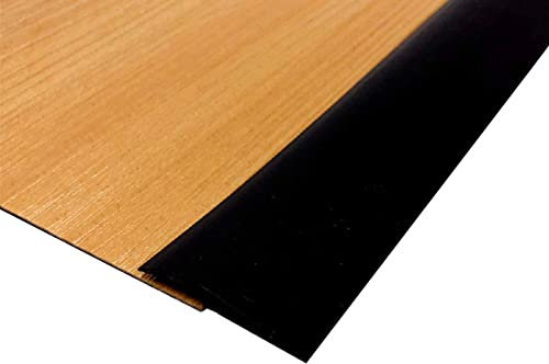 2M Black Carpet Trim Self Adhesive PVC Laminate Floor Door Doorway Transition Threshold Strip Tile Edgings Rubber Flooring Edge Strip(Cover Height Within 3mm)