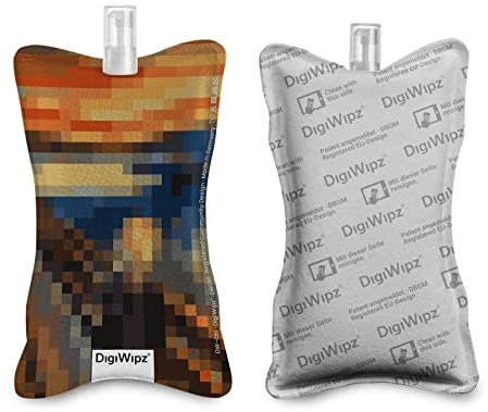 DigiWipz® – L'ingénieux nettoyant d'écran 2 en 1 (Screamix) – Nettoyant d'écran pour écrans et écrans tactiles – Éponge en microfibre avec pulvérisateur intégré