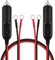 URAQT 2 Pezzi Spina Accendisigari, 30cm 12V 24V Spina Accendisigari Cavo, 16AWG Auto Accendisigari Cavo con Luci a LED, Adattatore per Accendisigari per Auto, per Inverter, Convertitori di Tensione