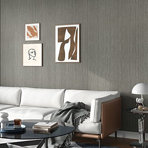 VEELIKE Klebefolie Grau Tapete Selbstklebende Folie Graue Möbelfolie Vintage Tapeten Wohnzimmer Wasserfest Küchentapete Retro Schrankaufkleber Schlafzimmer Möbel Wandtapete Flur Küche 40cm x 300cm