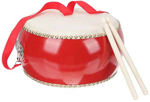 ibasenice 1satz Junge Mädchen Trommel Mit Schlägeln Schlaginstrument Für Mädchen Holz Percussion Spielzeug Für Musikalische Frühförderung Und Rhythmusentwicklung