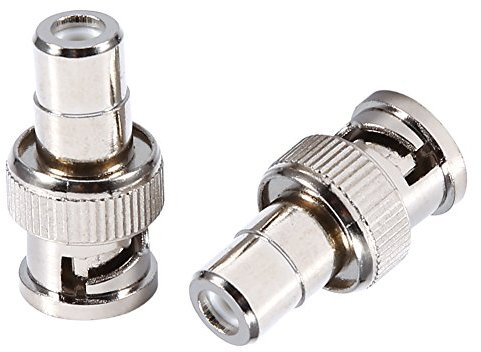 Beufee Adaptateur BNC vers RCA, Connecteur BNC Mâle vers RCA Femelle, Kit D'adaptateur Coaxial Coupleur pour Système De Vidéosurveillance 10 Pièces