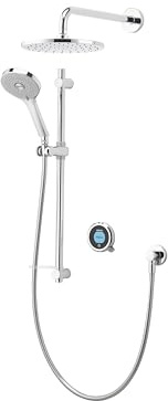 Aqualisa OPQ.A2.BV.DVFW.23 Optic Q Smart Shower Concealed with Adjustable and Wall Fixed Heads - for Gravity Pumped Systems | With Adjustable & Wall Fixed Heads, Digital Display, App Controlled, For Gravity Pump Systems, 5 Year Guarantee