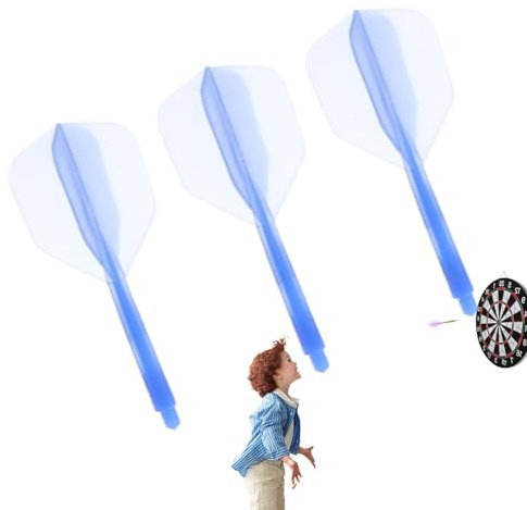 Dart and Shaft, Slim Dart Flights | Integrated with 3 Shafts for Vista Printed Darts, Darttail Leaf, K Flex 4 (for Steel Tips and Soft Tips)