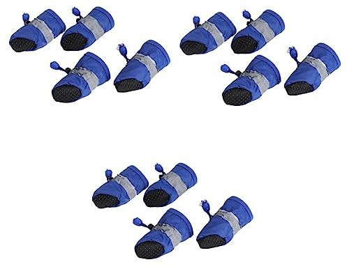 BESPORTBLE 12 STK Hundestiefel Hundeschuhe für heiße Straßen Hund Regen Schuhe für den Winter Beschützer Dackel Paws pfotenschutz Schuhe Haustier Schuhe für Stiefel für