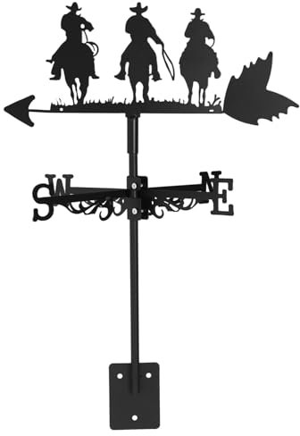 VANZACK Girouette Western en Métal Décoration De Jardin Et Support De Toit Élégant