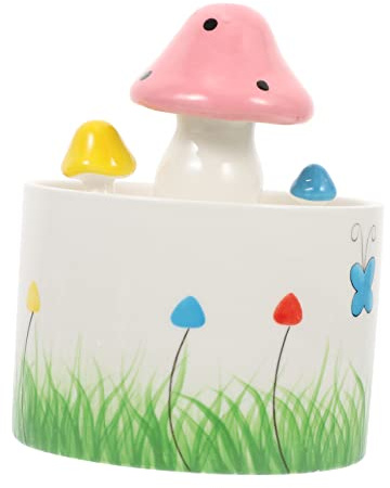 Parliky Distributeur Automatique Eau pour Animaux USB Céramique Bol à Eau Design Champignon Compact pour Chiens Et Chats Abreuvoir Circulant Sain Et Peu Encombrant