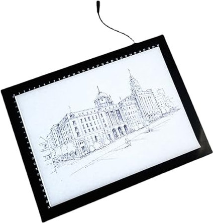 A2 Leuchttisch für Diamant Painting, Ultra-dünne Led Licht Pad, Stufenlos Dimmbar LED Leuchtplatte mit Stempelkissen für Zeichnung,Diamond Painting, Skizzieren, Tattoo, Designen