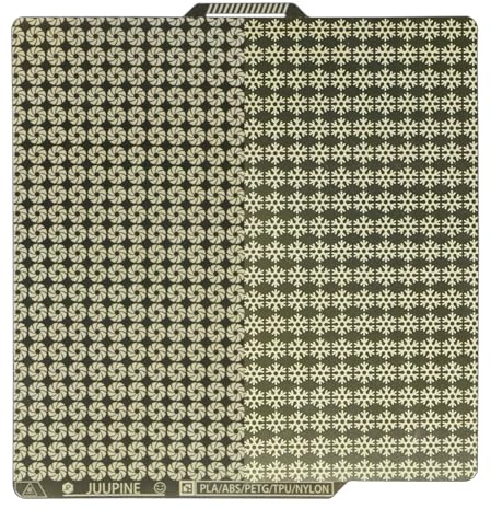 New Etching Technology P2S Build Plate for Bambu Lab P2S/X2D/A1/P1P/P1S/X1/X1C/X1E,Double Sided 0.5mm Thickened Snowflake PEI druckplatte Flexible Spring Steel Sheet 257 x 257 mm 3D Printer Platforms