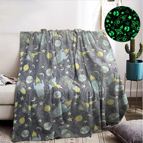 BNREDA Manta de Peluche para niños, Manta de vellón de Franela Brillante, Manta de sofá Suave y cálida, Regalos de cumpleaños de Navidad para niños y niñas (D, 130x150cm)