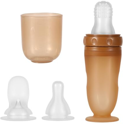 Biberon de nourriture pour bébé, 3 en 1, distributeur de nourriture en silicone, distributeur de nourriture, distributeur de nourriture, biberons de sevrage multifonctionnel avec cuillère