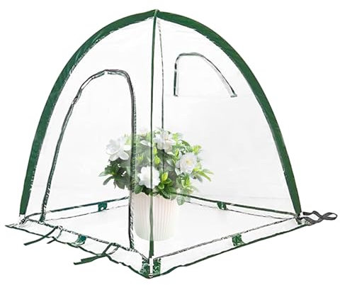 Invernadero portátil – Cubierta de invernadero desplegable para plantas | Tienda plegable para refugio de plantas | Casa de flores para interiores y exteriores | Protector de plantas para clima frío |
