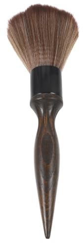 SAFIGLE Brosse à Cou De Coiffeur Plumeau Manche Long Fibres Douces Bois Usage Professionnel Salon De Coiffure