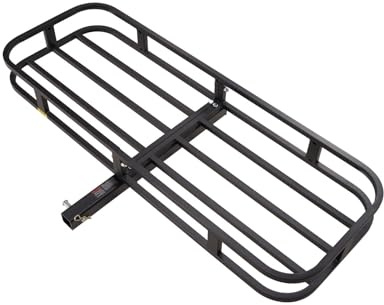NOVEMS Barras Portaequipajes Cesta De Carga De Aluminio para SUV Camioneta Camping 47/53/60 Pulgadas con Enganche para Remolque Barras de Techo Auto(E 53x19x5 in)