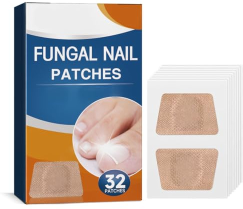 OIXYA Toppe fungine per unghie, 32 toppe per trattamento fungine delle unghie, cerotti per unghie, fungal nail patches, Riparare Unghie Danneggiate e Migliorare l'aspetto Delle Unghie Scolorite