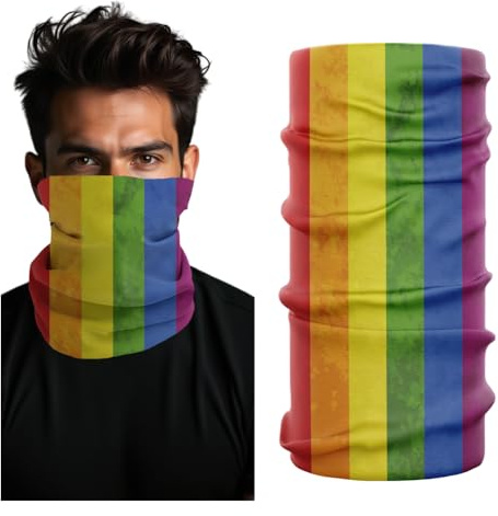 ShopINess Multifunktionstuch Bandana Multifunktionstuch Unisex für Motorrad, Sport und Outdoor-Aktivitäten, Regenbogen