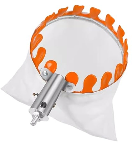 Recogedor de frutas con bolsa de tela, 24 x 18 x 15 cm, recogedor de manzanas con bolsa de algodón extra gruesa, metal y nailon, herramientas de recolección para obtener herramientas para manzana