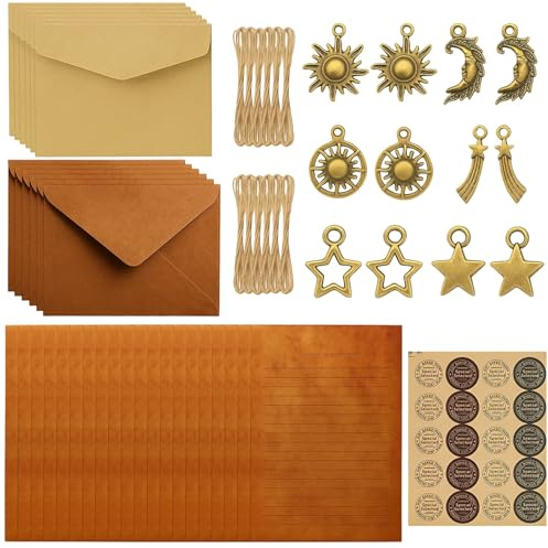 64Pcs Writing Paper and Envelopes, Letter Writing Set - Writing Paper and Envelopes - Vintage Stationery Set - Perfect for Personalized Letters, Invitations