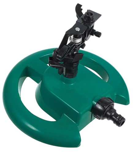 SHINEOFI Arroseur de Pelouse Rotatif Automatique Plastique Vert pour Jardin Irrigation Pelouses et Plantes