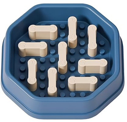 Slow Feeder Dog Bowls, Anti-Choking & Non-Slip Feeding Dishes with Spiral Design, Fun Interactive Bowl for Dogs, Puppies, and Cats, Helps Prevent Bloating and Overeating for Small, Medium, Large Breed